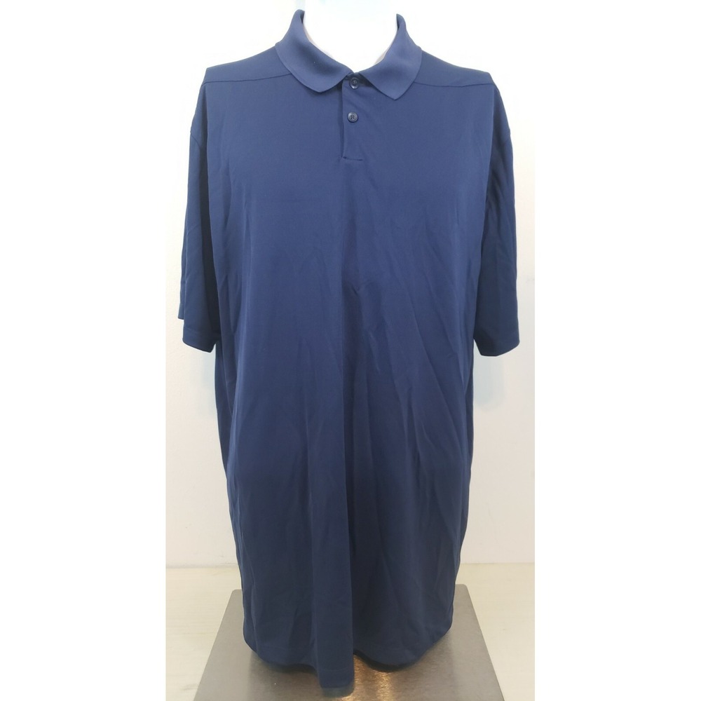 Nike Golf Dri Fit Shirt Mens Size 2XL Navy Blue Polo Casual Performance